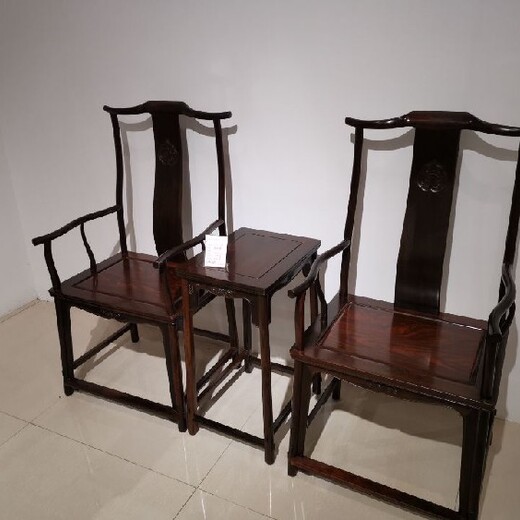 王义红木大果紫檀沙发,北京工艺大红酸枝圈椅结构牢固