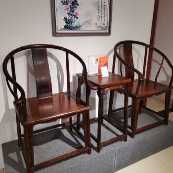青島王義紅木家具緬甸花梨圈椅臨沂紅木家具紅木圈椅收藏價(jià)值