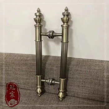 KTV包廂門(mén)玫瑰金不銹鋼拉手耐用仿古銅拉手玻璃門(mén)鈦金拉手