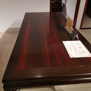 上海古典家具大红酸枝画案世代传承,老红木餐桌