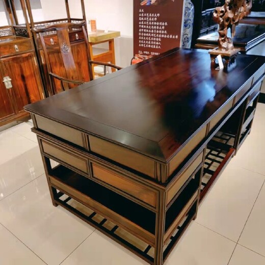 王义大红酸枝沙发不开裂的原因新中式红木家具,缅甸花梨餐桌