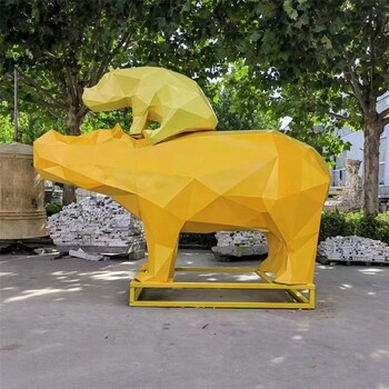上海户外公园动物雕塑报价,几何动物雕塑