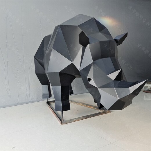 北京园林动物雕塑设计,几何动物雕塑