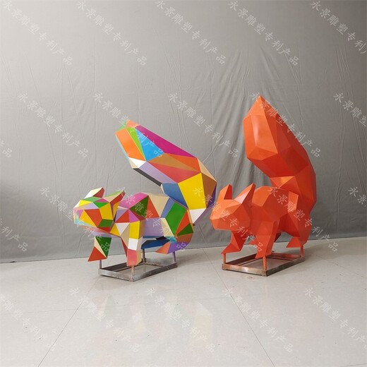 北京块面动物雕塑报价,块面动物雕塑