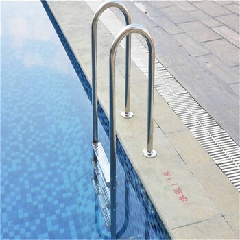游泳池扶梯加厚304不锈钢扶手梯子下水梯ABS塑胶踏板