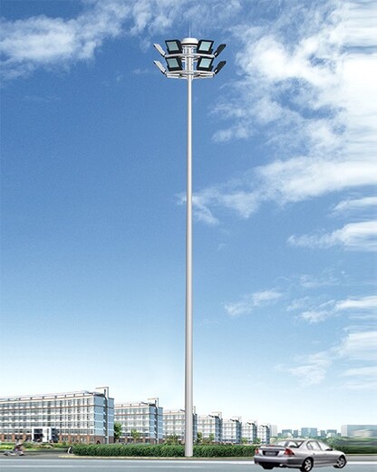 赤峰加元体育场高杆灯安装,LED投光灯