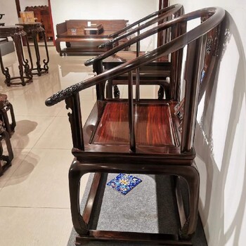 王义红木缅甸花梨桌椅,圈椅有几种款式