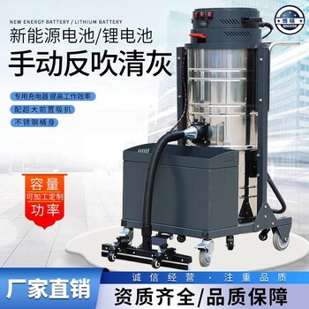 充電電瓶式工業(yè)吸塵器工廠車間吸鐵屑木屑沙子石子用工業(yè)吸塵器干濕兩用