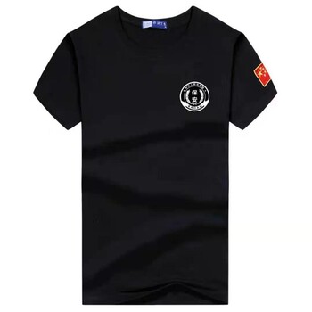 武漢保安服定做-定制保安服廠家-夏季短袖全棉T恤衫定制LOGO-云鷗制衣