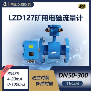 LZD127数显矿用液体电磁流量计DN50-DN300非标定制