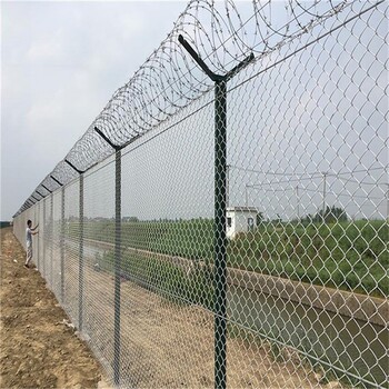 镀锌机场护栏网联系方式,铝包钢勾花网
