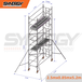 旭乐基铝合金脚手架25x085x52米单宽直爬梯移动检修铝爬架