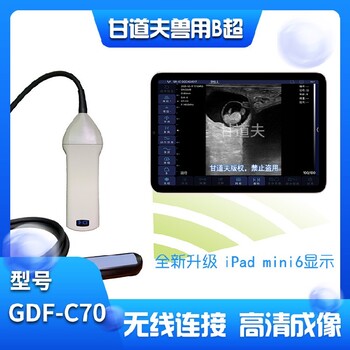 江苏平板式无线牛用B超机GDF-C70,母测孕B超