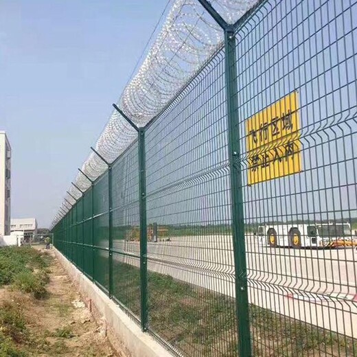 机场护栏网施工流程,铝包钢丝网围界