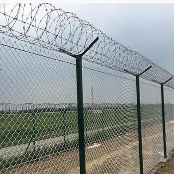 定制机场护栏网报价,铝包钢勾花网