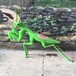 广州玻璃钢螳螂雕塑花园景观小品雕塑卡通昆虫雕塑模型