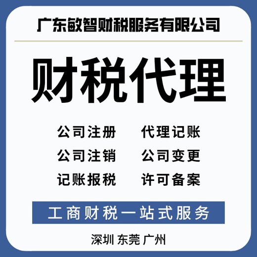 深圳宝安公司注册代理记账公司经营范围,公司财税代理