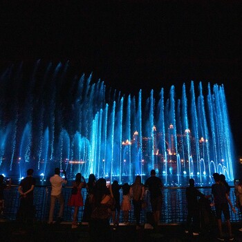 博驰环境广场音乐喷泉,重庆石柱数码跑泉系统-博驰环境公司