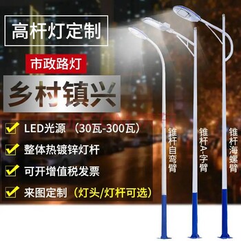7米路燈自彎高低臂高亮度燈具