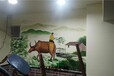 怀旧餐厅墙体手绘农耕农忙场景壁画南京农家乐墙绘欢迎定制