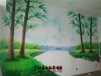 绿色风景墙绘室内墙体手绘南京工装彩绘新视角艺术作品