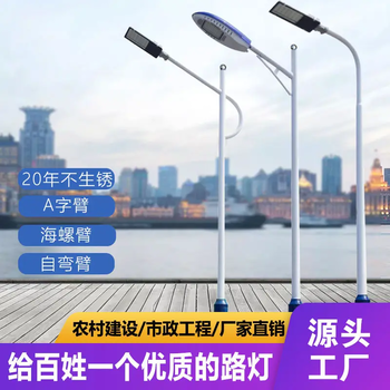河南鄭州/11米路燈海螺臂路燈-可設(shè)計亮化方案