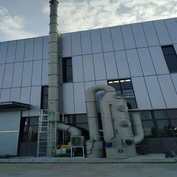 PPS洗涤塔酸碱废气中和设备50000风量Q235洗涤塔循环水喷淋降温