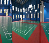羽毛球地板、羽毛球馆塑胶地板安装、画球线