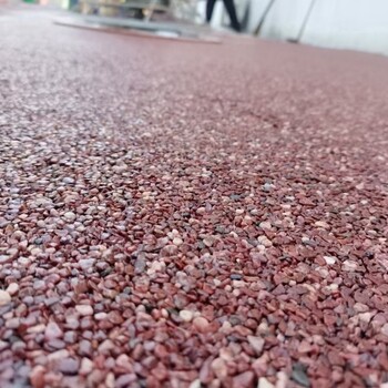 芜湖室外景观造型水洗石地坪铺装材料·露骨料透水砼施工