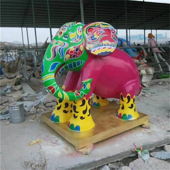 玻璃鋼大象雕塑