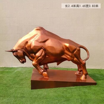 玻璃鋼牛雕塑，開荒牛雕塑