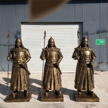 玻璃鋼蒙古士兵雕塑，蒙古勇士雕像