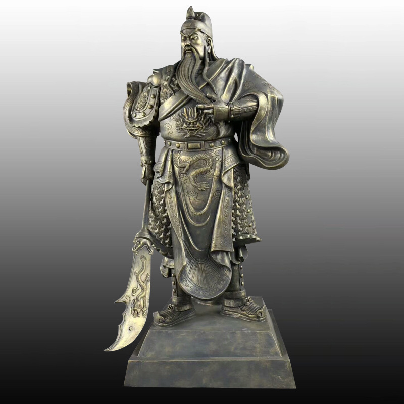 玻璃钢关公雕塑，关公雕像