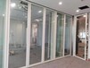 深圳南山办公隔断餐厅包房移动钢化玻璃门免打孔隔断隔音墙定制