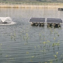 太阳能喷泉式曝气机景观提水式河道环境治理