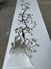 藝術氣質鏡面鋁雕梅花造型花格屏風