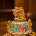 銅胎掐絲琺瑯《和平尊》錢美華大師作品