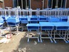 贵州遵义加厚中小学生钢制课桌椅学校培训教室桌椅写字书桌学习桌