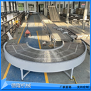 德隆廠家定制手推式錐形不銹鋼滾筒輸送機(jī)180度轉(zhuǎn)彎滾軸輸送機(jī)