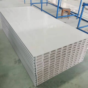 安徽淮北机制硫氧镁夹芯板1150型中空玻镁净化板防火隔热彩钢板