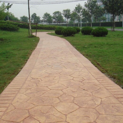 广西柳州水泥压纹路面材料仿板岩压花地坪模具压花材料供应商