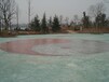 新疆喀什彩色路面压模混凝土材料透水地坪模具施工