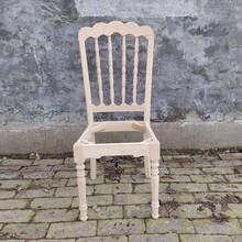 美式乡村复古椅子家用实木餐椅白茬白坯原木diy椅子