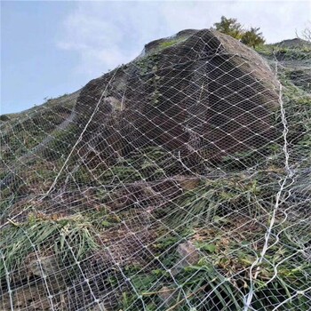 安徽宣城矿山绿化护坡挂网防滑坡落石网SNS主动防护网被动环形网