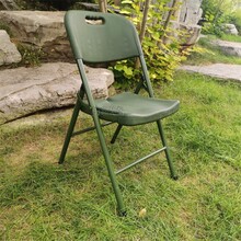 军绿吹塑椅中空吹塑折叠椅户外便携折叠椅