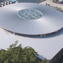 0.8mm铝镁锰屋面板钢结构建筑65-430直立锁边金属屋面系统