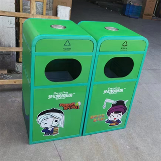星沃体育定制垃圾箱钢木垃圾桶小区公园分类垃圾箱景区果皮箱图片1