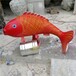 玻璃钢仿真金鱼雕塑，鲤鱼雕塑制作厂家