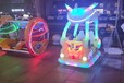 阿比鹿新款廣場游樂設備親子兒童雙人機甲英雄電動車碰碰車室內外