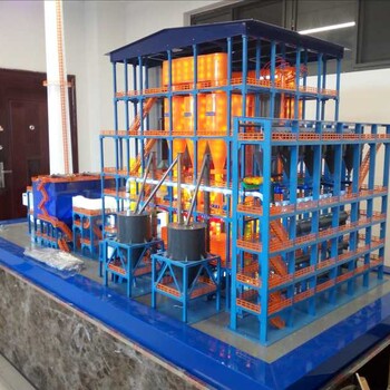锦州压再热循环流化床锅炉模型_水电站厂房组合模型